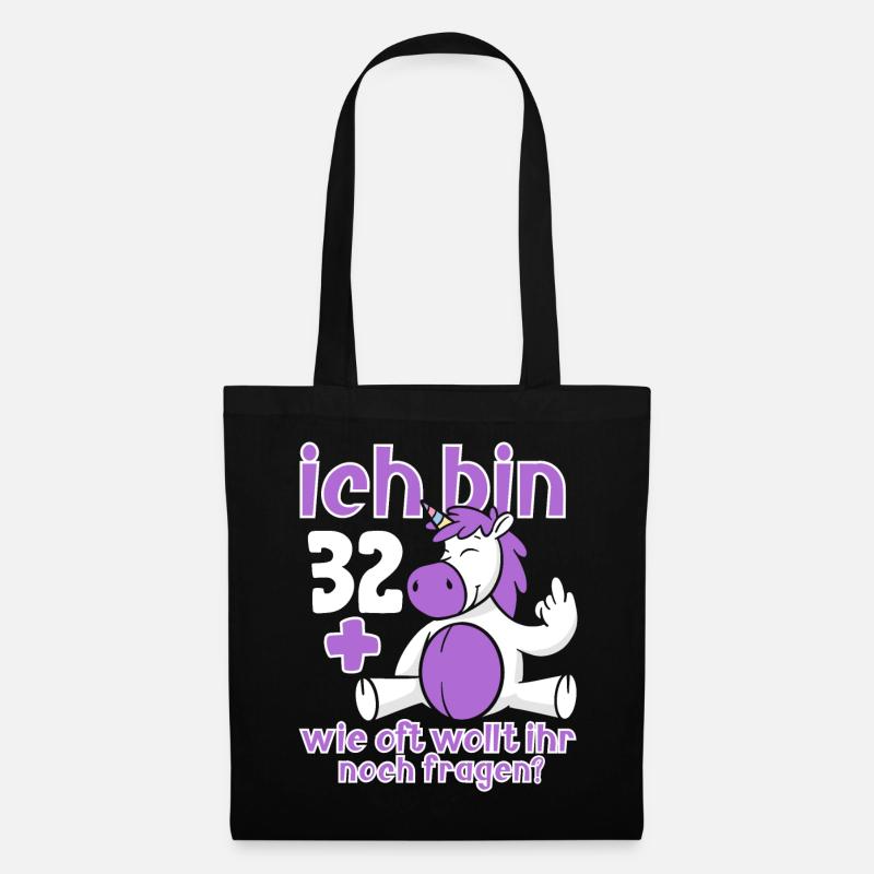 33. Geburtstag 33 Jahre Alt - Stoffbeutel - Schwarz