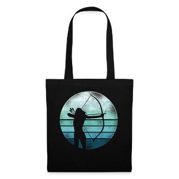 Archery Bow Archer Girl Retro - Tote Bag - black - Front