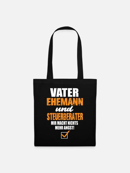 Vater Ehemann und Steuerberater - Stoffbeutel - Schwarz