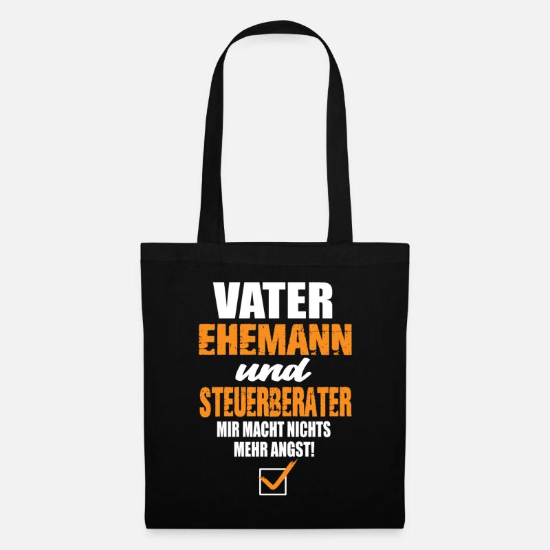 Vater Ehemann und Steuerberater - Stoffbeutel - Schwarz