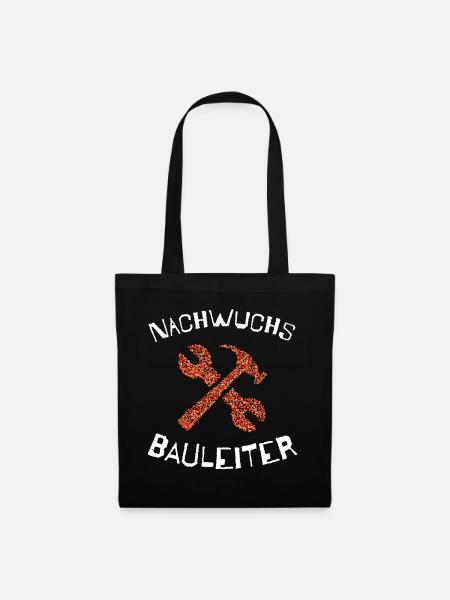 Nachwuchs Bauleiter Bauarbeiter Bau - Stoffbeutel - Schwarz
