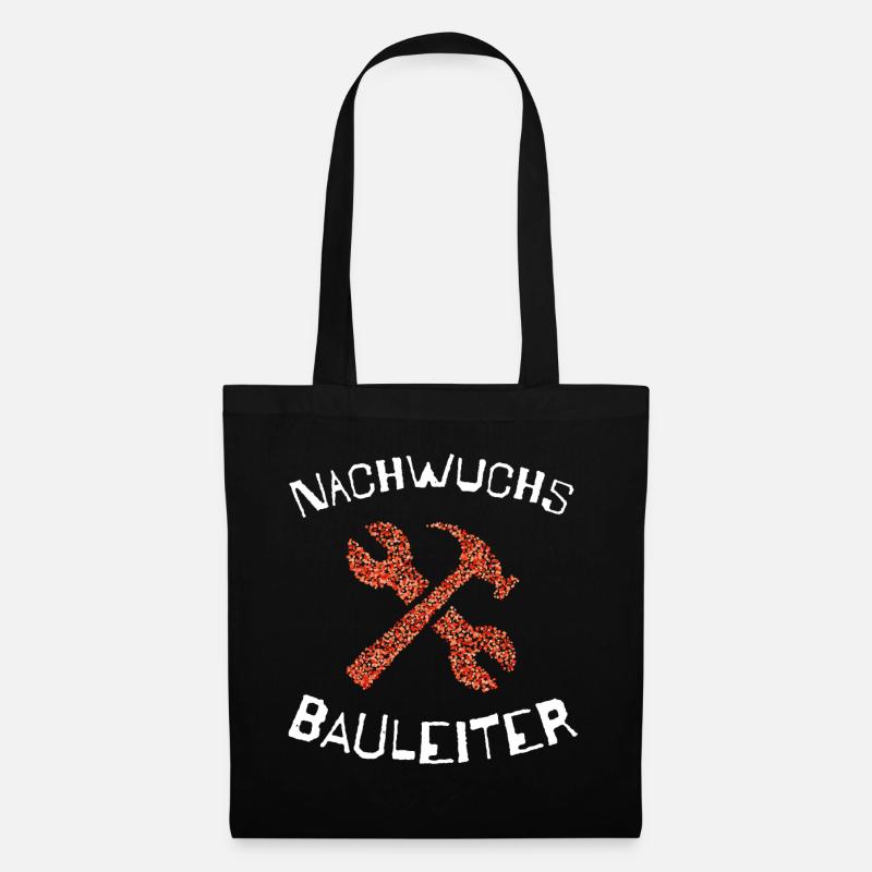 Nachwuchs Bauleiter Bauarbeiter Bau - Stoffbeutel - Schwarz