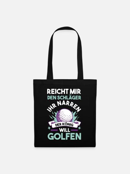 Golf Golfer - Stoffbeutel - Schwarz