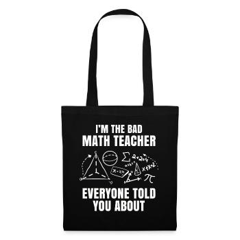 Mathe - Stoffbeutel - Schwarz - Vorne