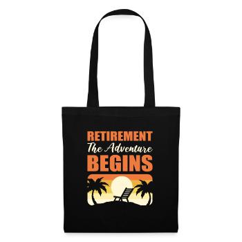 Retraite : l’aventure commence à la retraite - Sac en tissu - noir - Devant