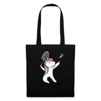 Unicorn Badminton - Tote Bag - black - Front