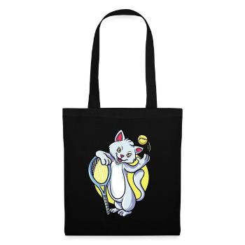 Tennis Cat - Tote Bag - black - Front