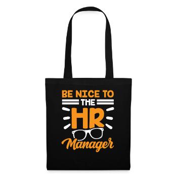 Sei Nett Zum Personalleiter HR Human Resources - Stoffbeutel - Schwarz - Vorne