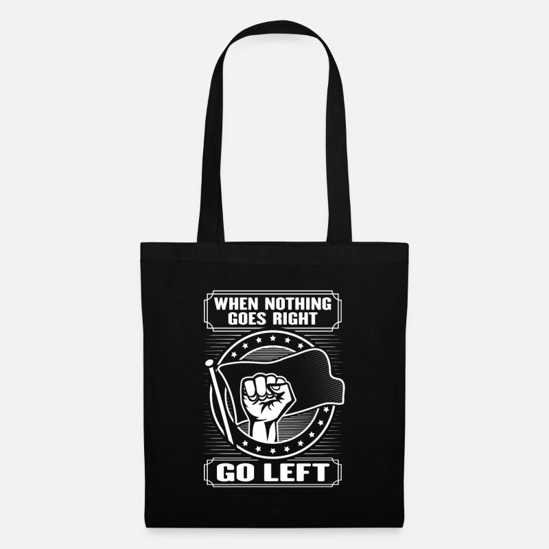 Left-wing design for a socialist - Tote Bag - black