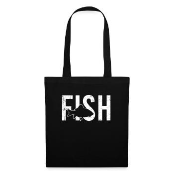Fisch fish - Stoffbeutel - Schwarz - Vorne