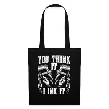 Tatoueur Tatoueur Tatouage - Sac en tissu - noir - Devant