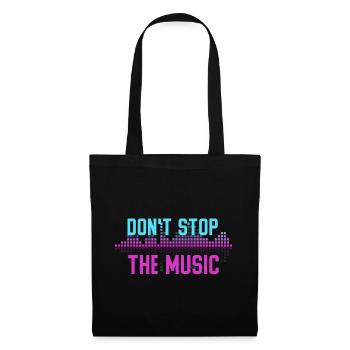 DJ Geschenk Musik Discjockey Disco Techno Rave - Stoffbeutel - Schwarz - Vorne