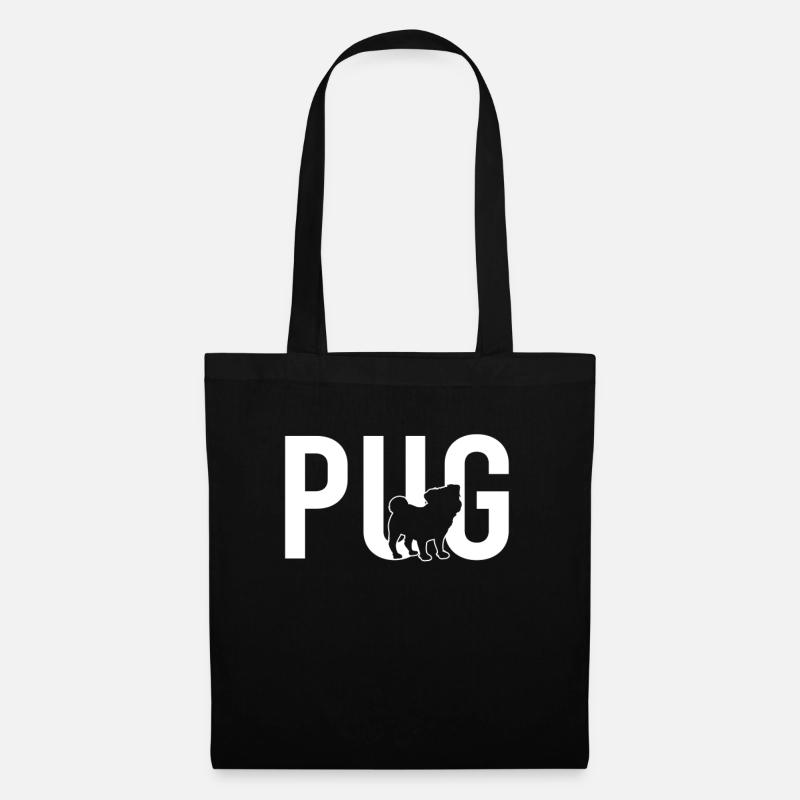 Pug pug - Tote Bag - black