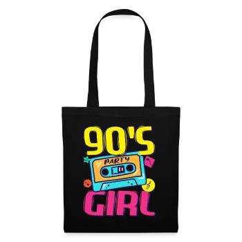 90s Outfit Party 90s Party Girl Motto 1990 - Tote Bag - black - Front