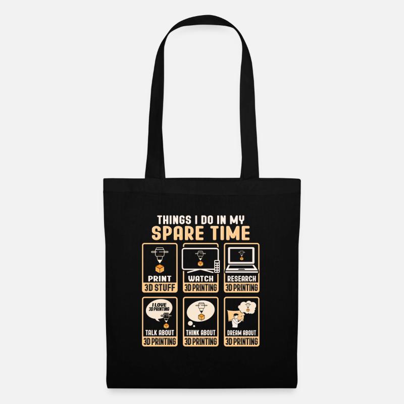 3D printing design for a 3D printer fan - Tote Bag - black