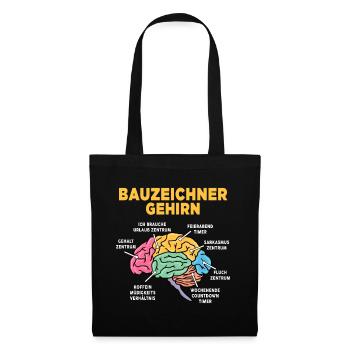 Bauzeichner - Stoffbeutel - Schwarz - Vorne