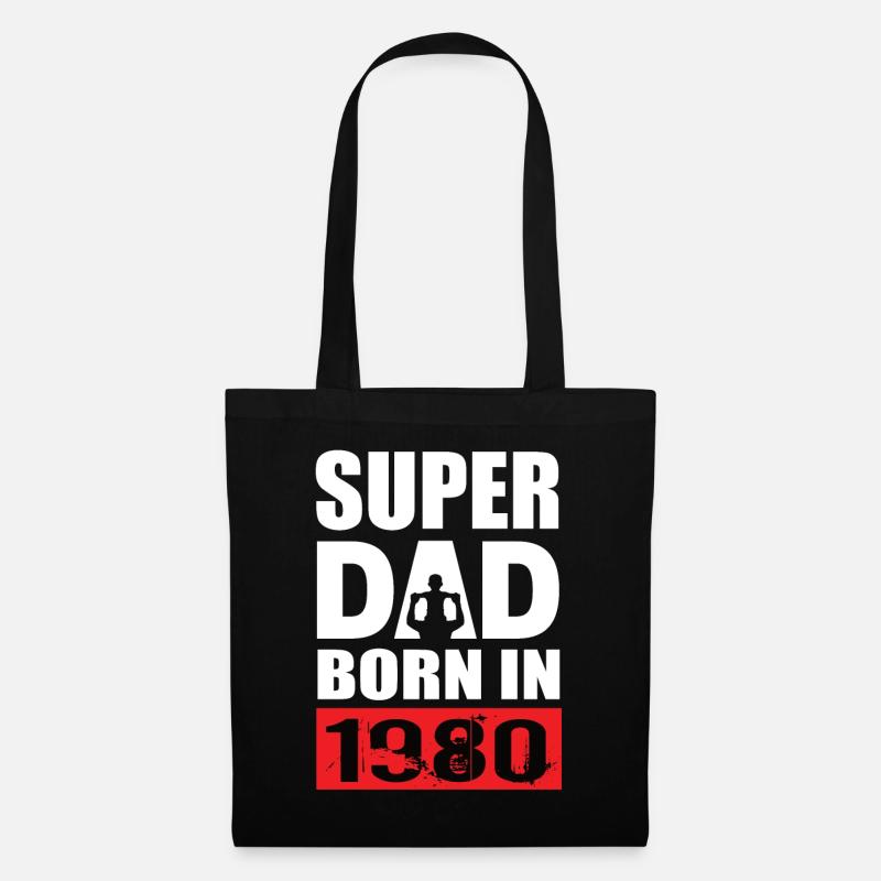 Papa Geburtstag 1980 - Stoffbeutel - Schwarz