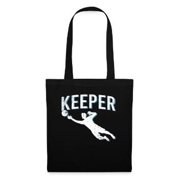 Gardien de but - Sac en tissu - noir - Devant