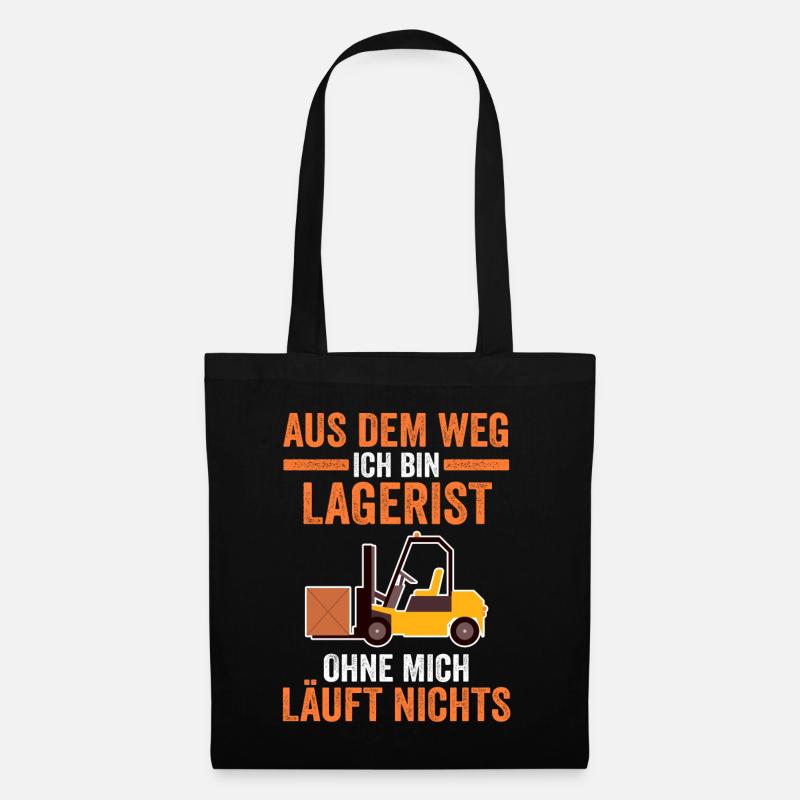Gabelstaplerfahrer Lagerarbeiter Lagerist - Stoffbeutel - Schwarz