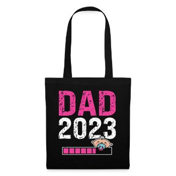 Papa Est. 2023 Genre Révéler la fête des pères - Sac en tissu - noir - Devant