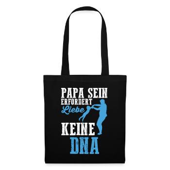 Papa sein erforder Liebe keine DNA - Stoffbeutel - Schwarz - Vorne