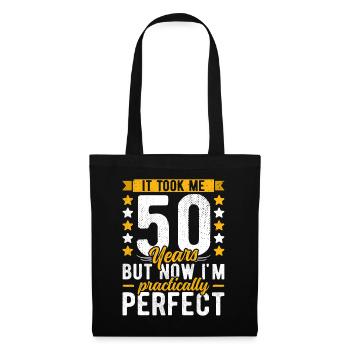 50ème anniversaire 50 ans homme femme 50ème années 50 - Sac en tissu - noir - Devant