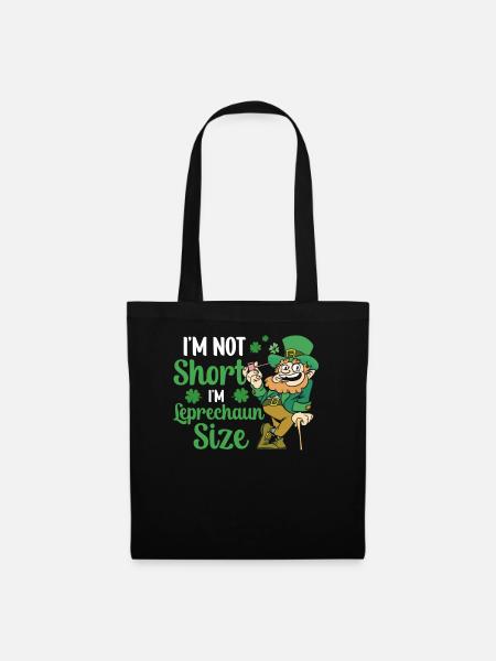 Ich Bin Nicht Klein Ich Habe Leprechaun Größe Ire - Stoffbeutel - Schwarz