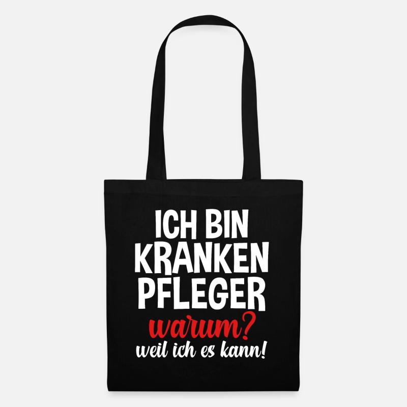 Krankenpflege Pflegekraft Krankenpfleger - Stoffbeutel - Schwarz