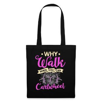 Cartwheel Gymnastique Roue Course Gymnastique Gymnaste - Sac en tissu - noir - Devant
