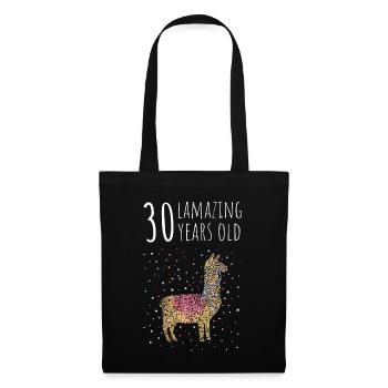 Anniversaire Trente 30ème Lama Alpaga - Sac en tissu - noir - Devant