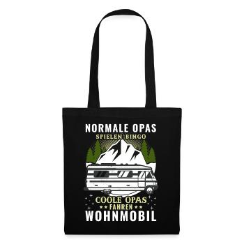Normale Opas Bingo Coole Opas Fahren Wohnmobil - Stoffbeutel - Schwarz - Vorne