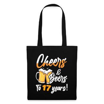 Acclamations et bières à 17 ans 17 anniversaire - Sac en tissu - noir - Devant