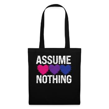 Bisexuel Bi Pride Flag Assume - Sac en tissu - noir - Devant