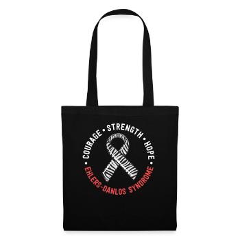 Courage Strength Hope Ehlers-Danlos Syndrome EDS - Tote Bag - black - Front