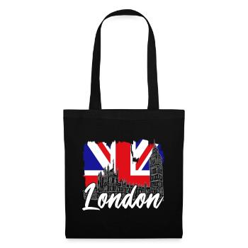 London - Stoffbeutel - Schwarz - Vorne