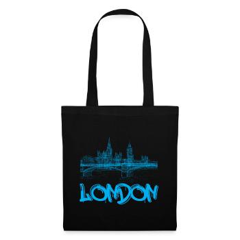 London - Stoffbeutel - Schwarz - Vorne