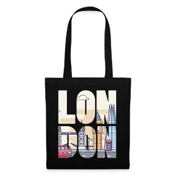 London - Stoffbeutel - Schwarz - Vorne