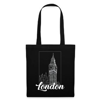 London - Stoffbeutel - Schwarz - Vorne