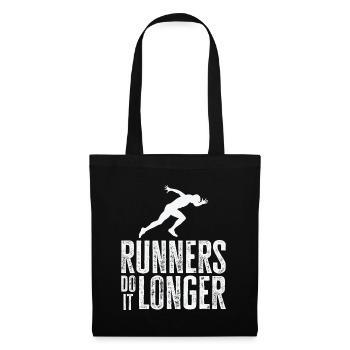 Jogger Runner Marathon Jogging Ski de fond - Sac en tissu - noir - Devant