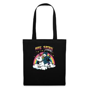 Salut Satan I Effrayant Mignon Pastel Goth Grim Reaper - Sac en tissu - noir - Devant