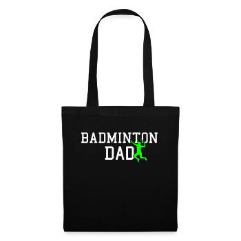 badminton dad - Tote Bag - black - Front