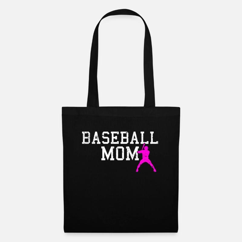 baseball mom - Stoffbeutel - Schwarz