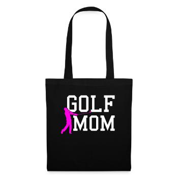 golf mom - Stoffbeutel - Schwarz - Vorne