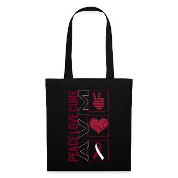 Peace Love Cure AVM T Shirt - Sac en tissu - noir - Devant