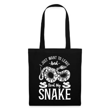 Snake Serpent Vintage I Just Want - Stoffbeutel - Schwarz - Vorne