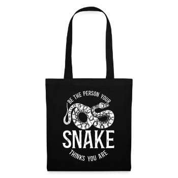Snake Serpent Vintage Be The - Stoffbeutel - Schwarz - Vorne