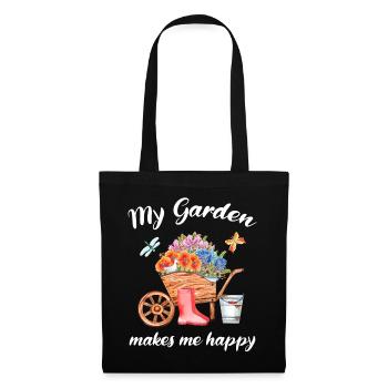 Garten Spruch Gärtner Hobbygärtner Geschenkidee - Stoffbeutel - Schwarz - Vorne