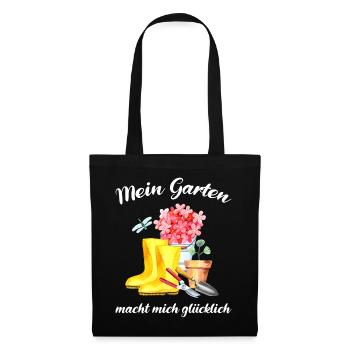 Garten Spruch Gärtner Hobbygärtner Geschenkidee - Stoffbeutel - Schwarz - Vorne