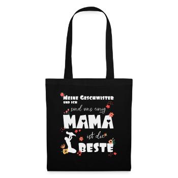 Mama ist die beste - Stoffbeutel - Schwarz - Vorne