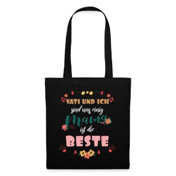 Mama ist die beste - Stoffbeutel - Schwarz - Vorne